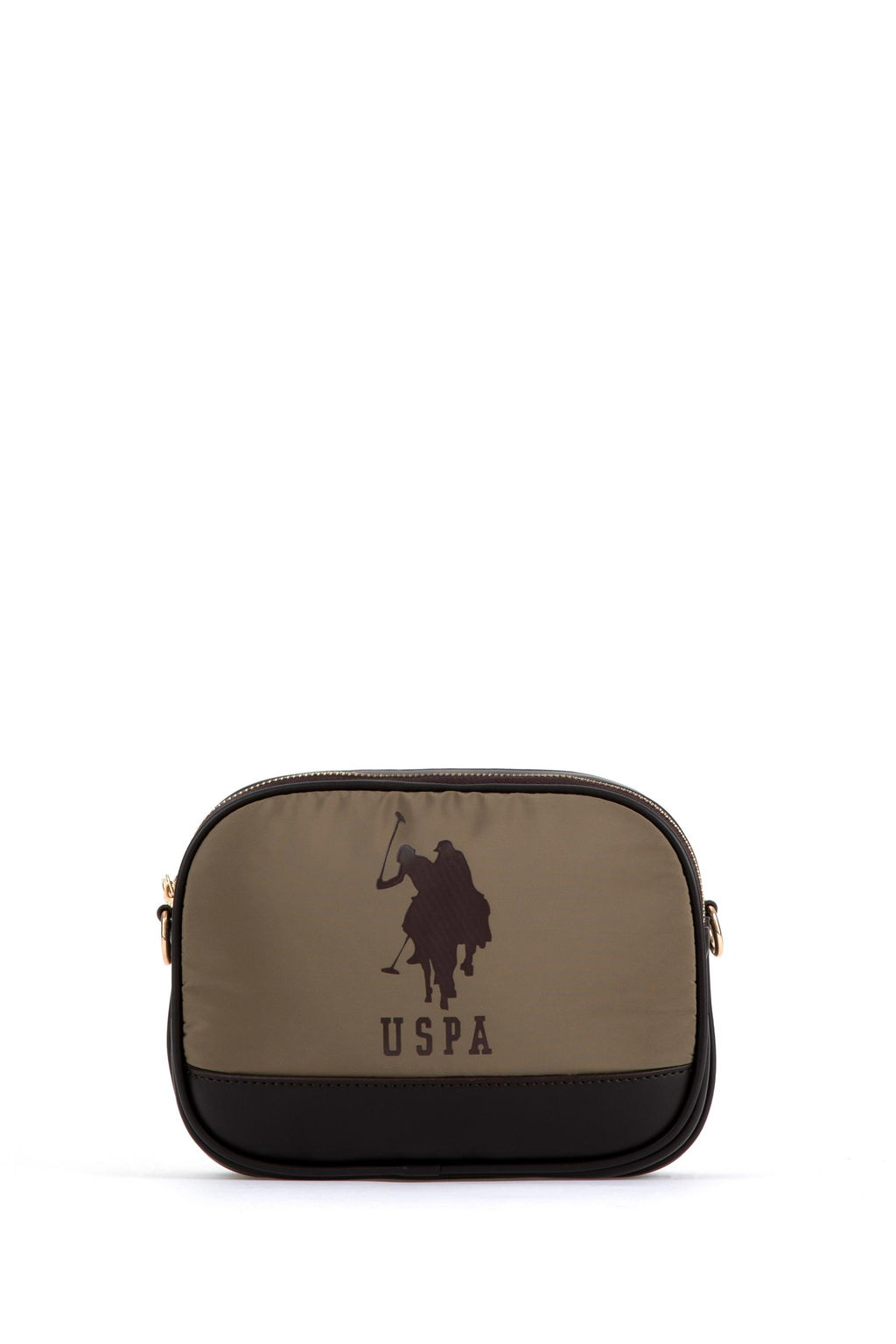 Женская стеганая сумка через плечо цвета хаки - U.s. polo assn фото 3