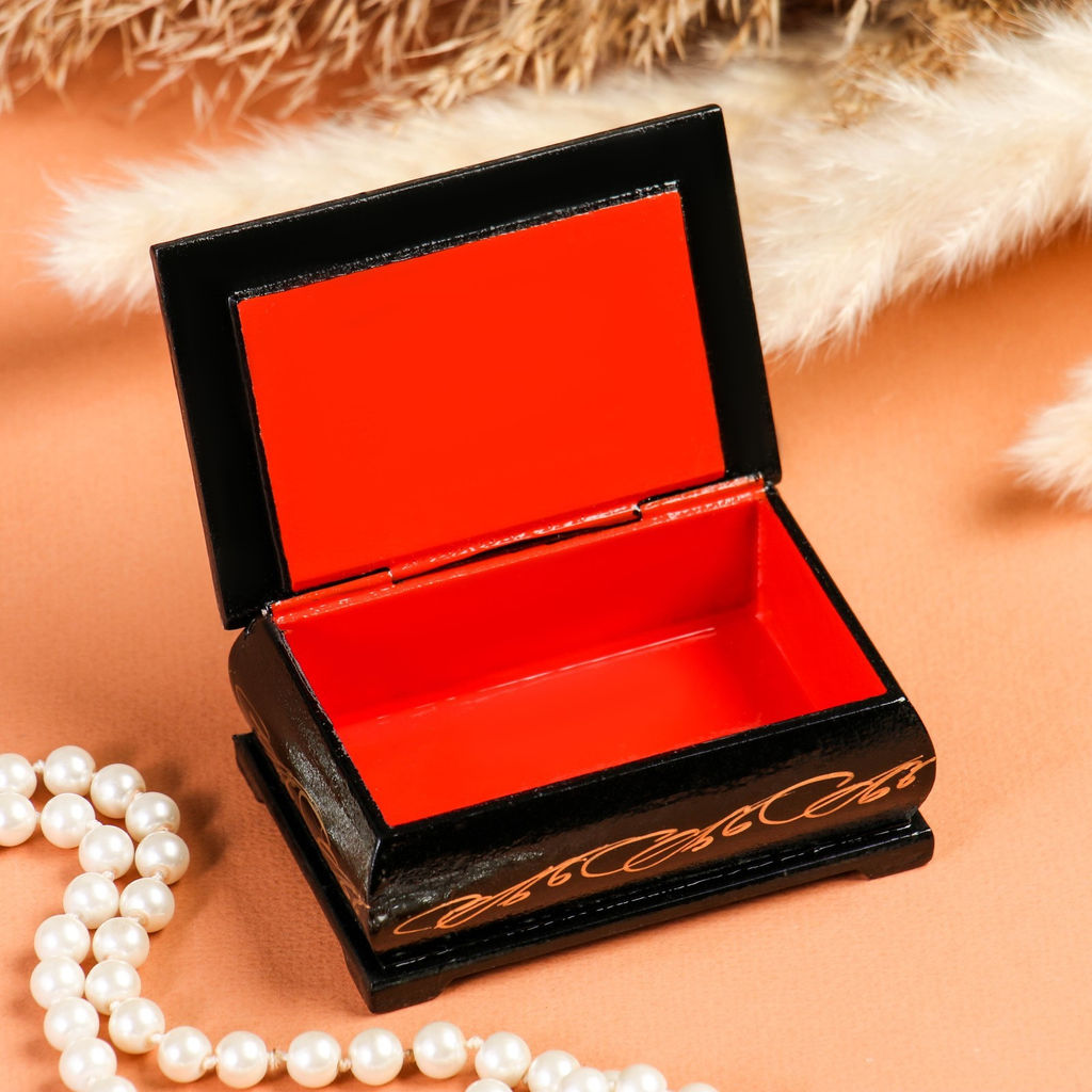 Шкатулка Ангел с котёнком, 6х9 см, лаковая миниатюра - Simaland фото 2