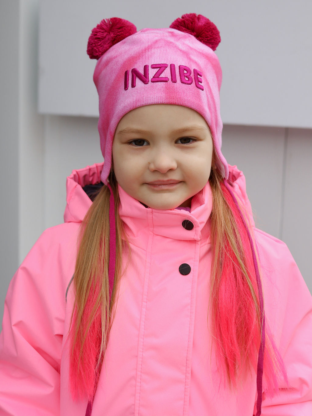 Шапка на завязках, розовая - Inzibe фото 3