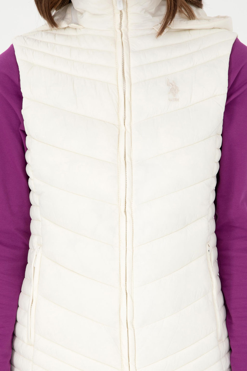 Женский кремовый жилет Неожиданная скидка в корзине - U.s. polo assn фото 6