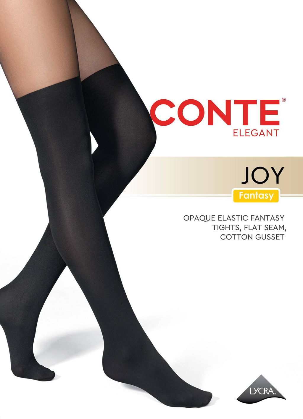 Колготки фантазийные CONTE Колготки с имитацией гольфинов JOY nero - Conte elegant фото 6