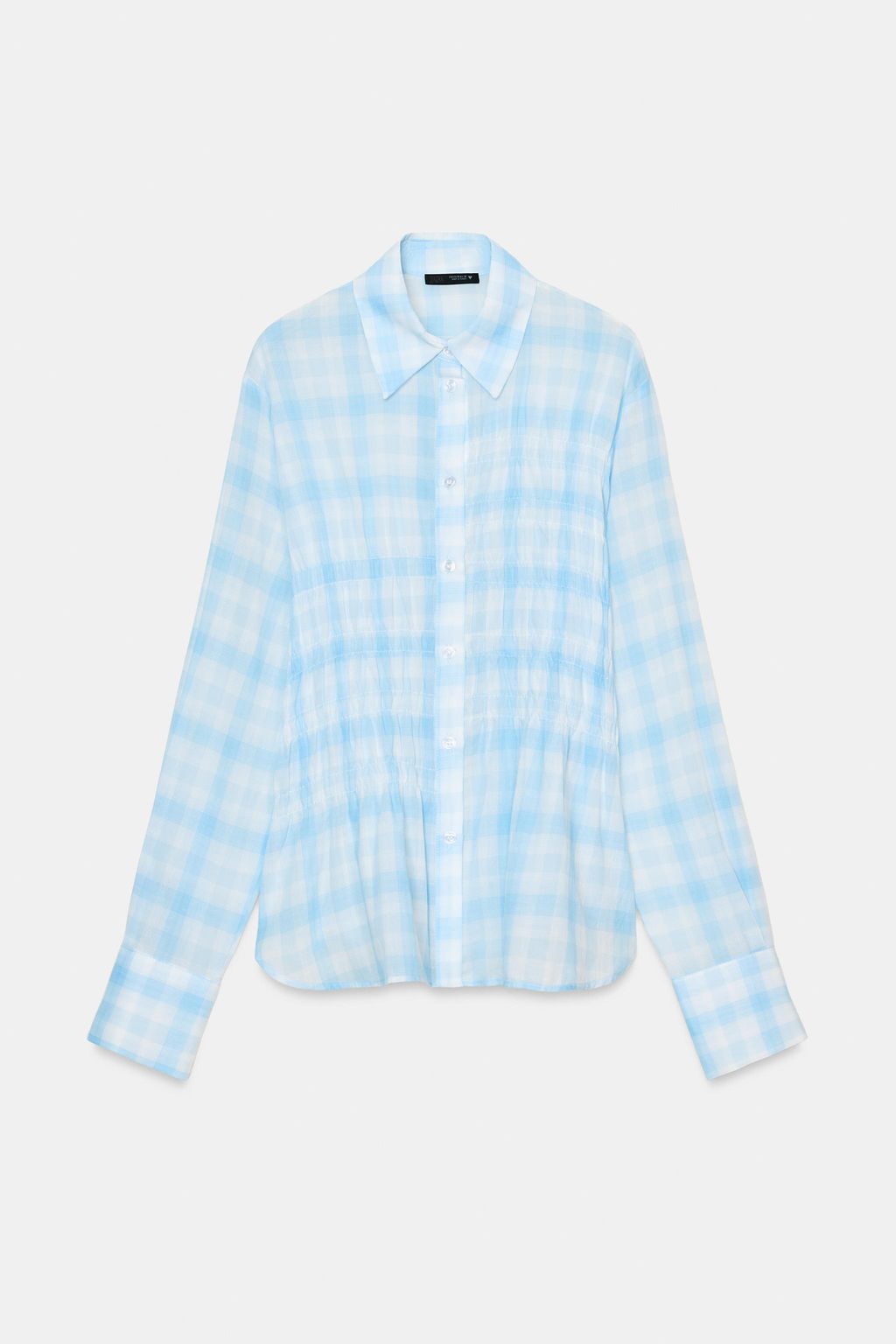 CHECK SHIRT WITH ELASTIC TRIMS - Zara фото 12