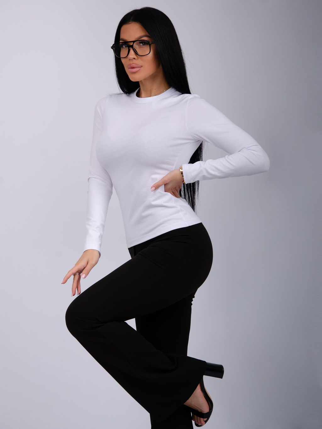 Лонгслив Кортни , кулирка с лайкрой - Малина фото 21