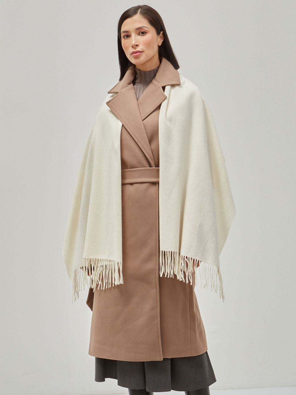 В составе шерсть ! теплый двусторонний палантин - Tantino фото 2