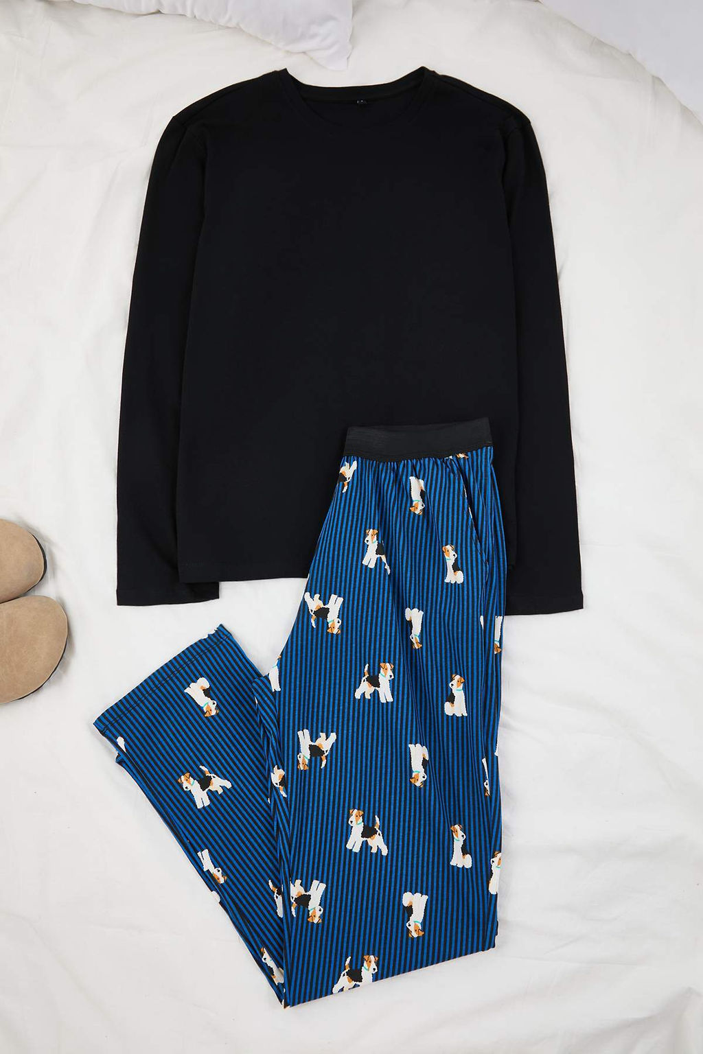 Siyah Regular Animal Homewear Pijama Tak?m? TMNAW26PT00063