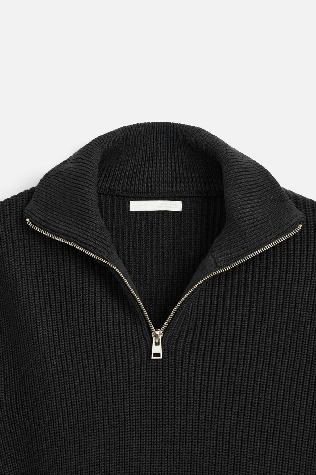 BASIC QUARTER-ZIP SWEATER - Zara фото 9