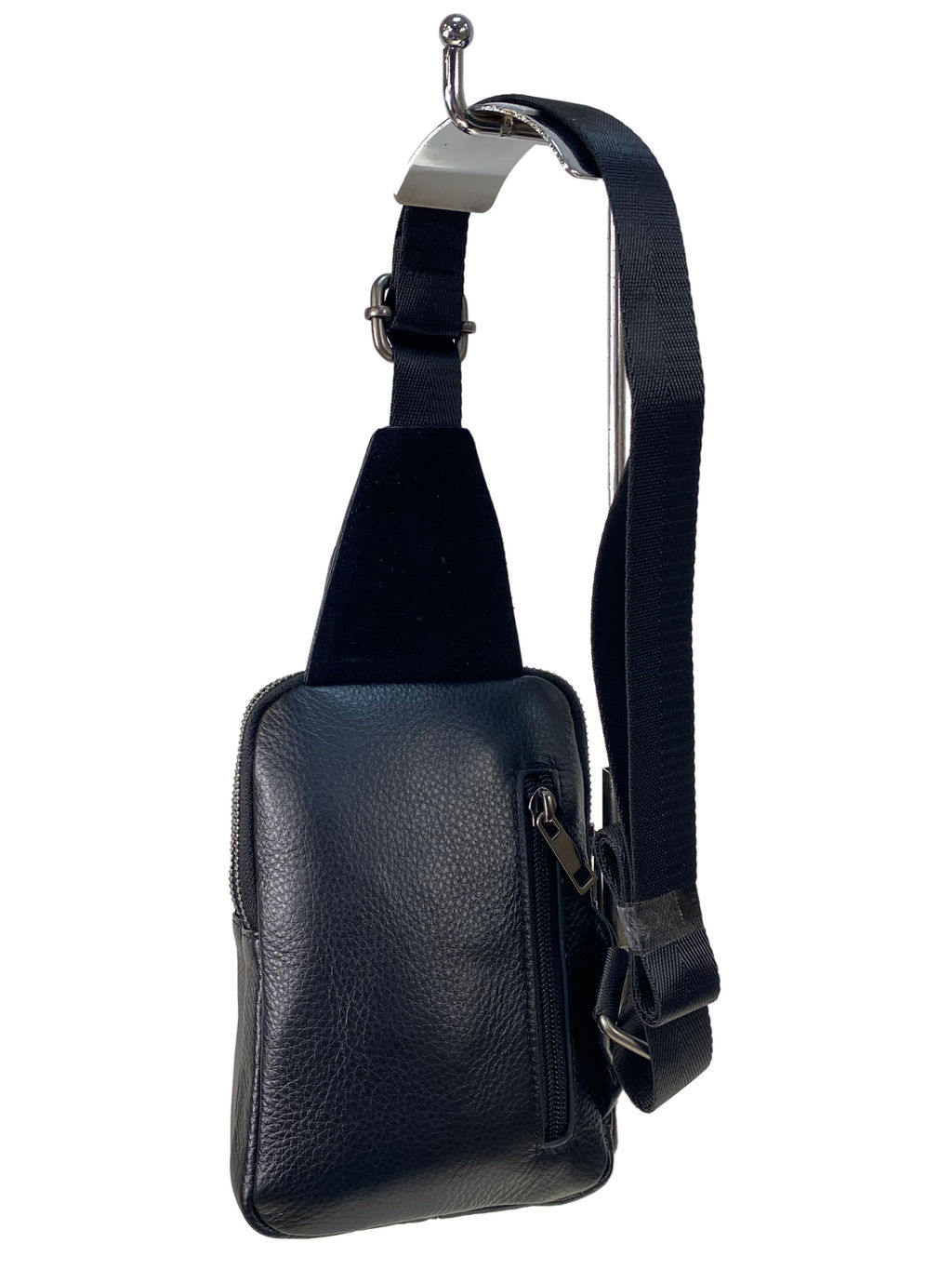 Сумка мужская из натуральной кожи, цвет черный - Greta фото 2