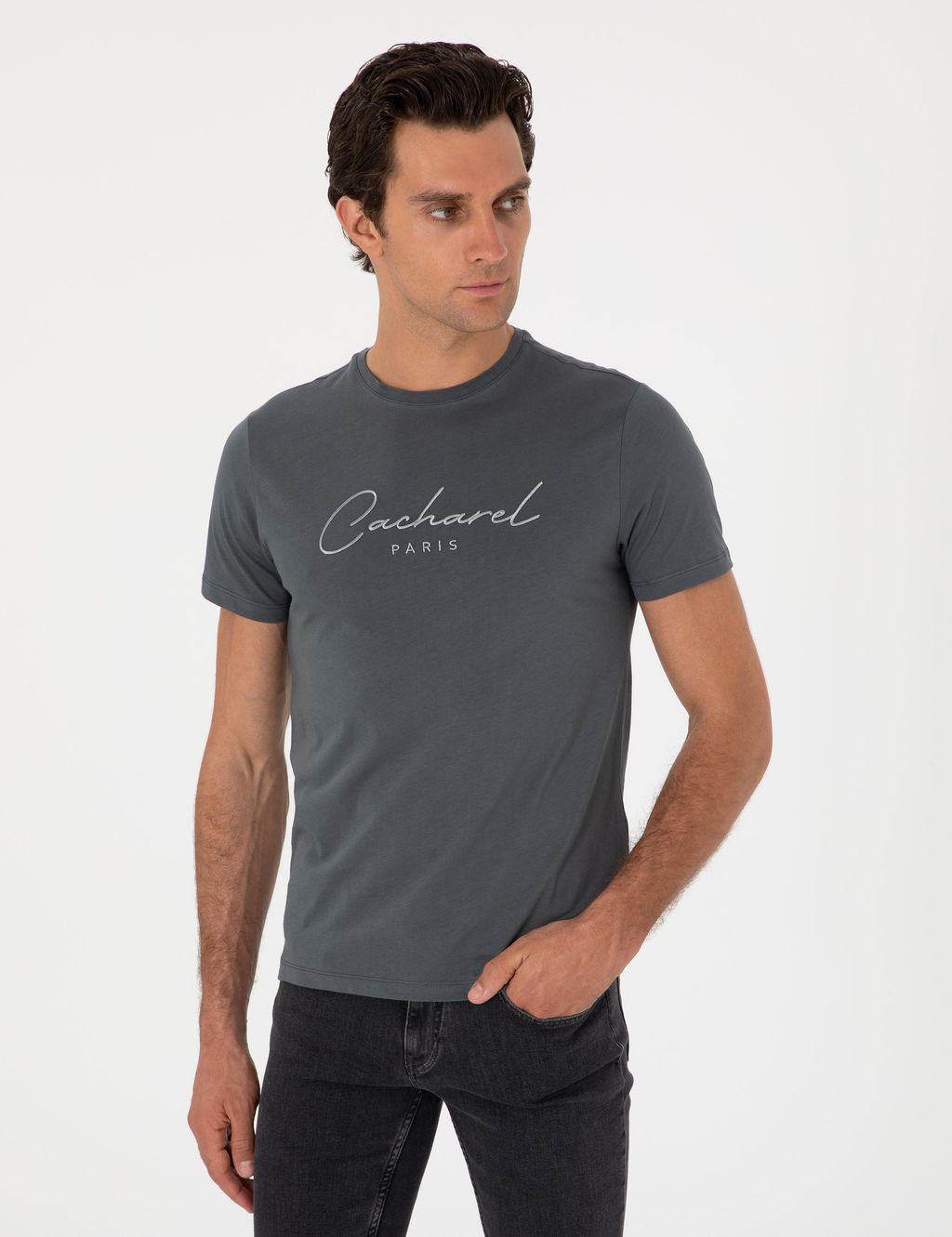 Antrasit Slim Fit Ti__rt