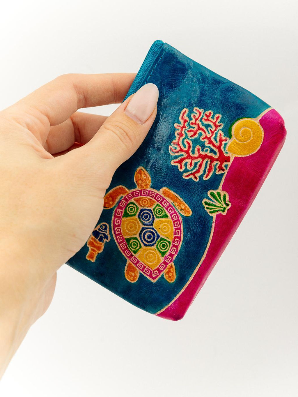 Кошелек под мелочь Набор из 3х шт. Морское дноручной принт №0606/22 - Ганг фото 6