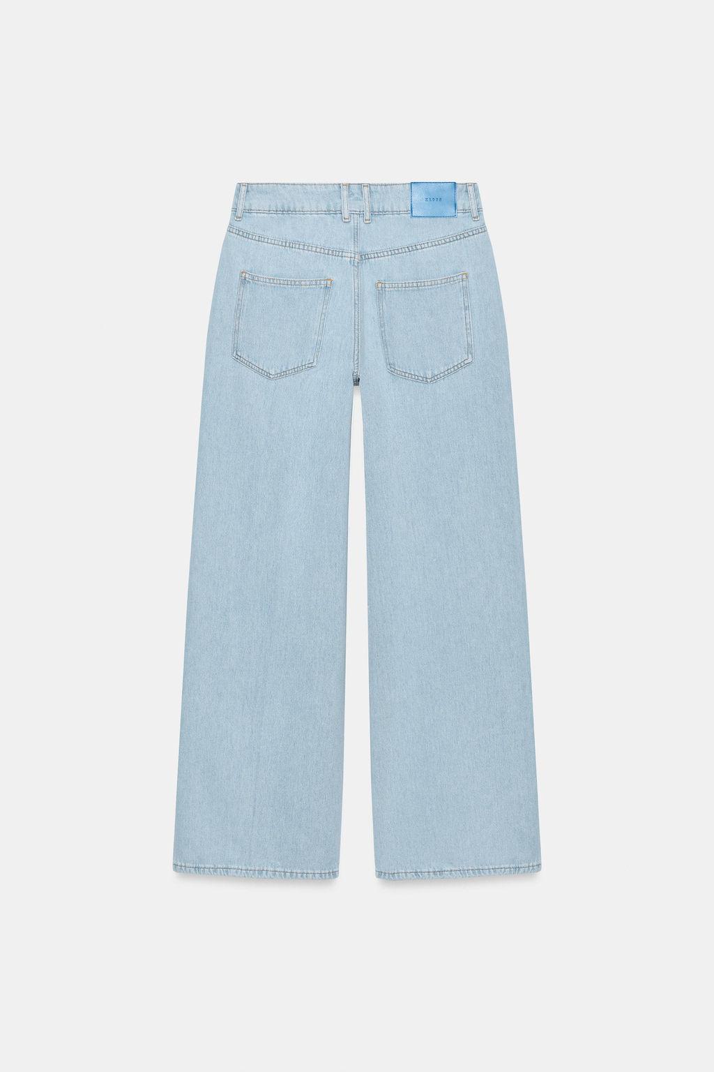 JEANS Z1975 WIDE LEG TIRO MEDIO RAYA PLANCHADA / Azul claro - Zara фото 9