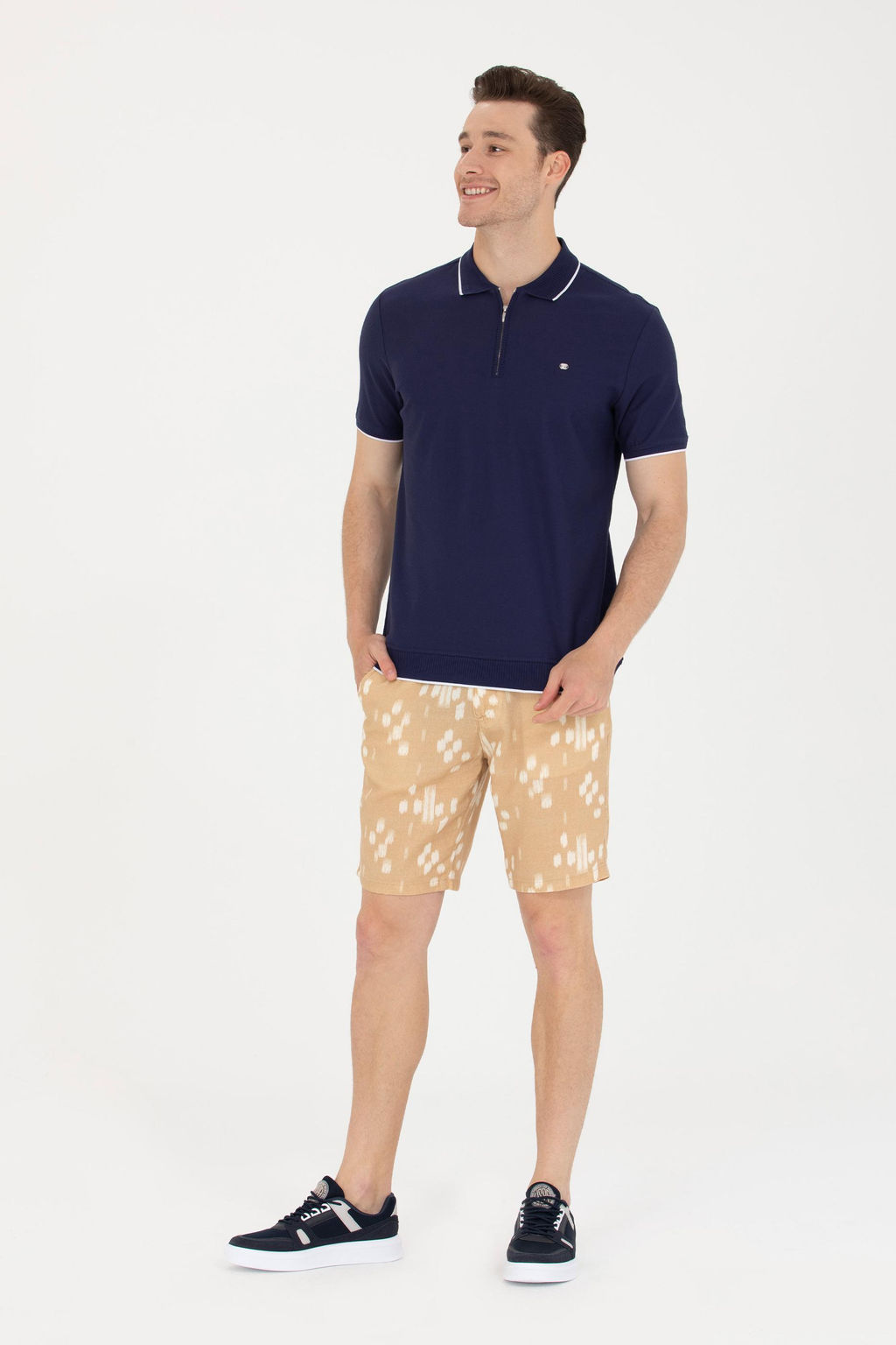 U. S. Polo Assn Мужская темно-синяя футболка с воротником-поло - U.s. polo assn фото 4