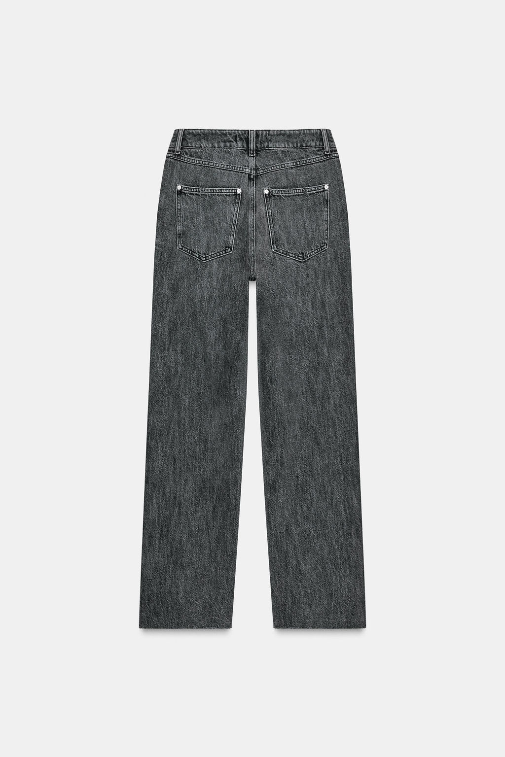 JEANS Z1975 STRAIGHT TIRO ALTO CINTURA CRUZADA / Gris oscuro - Zara фото 8