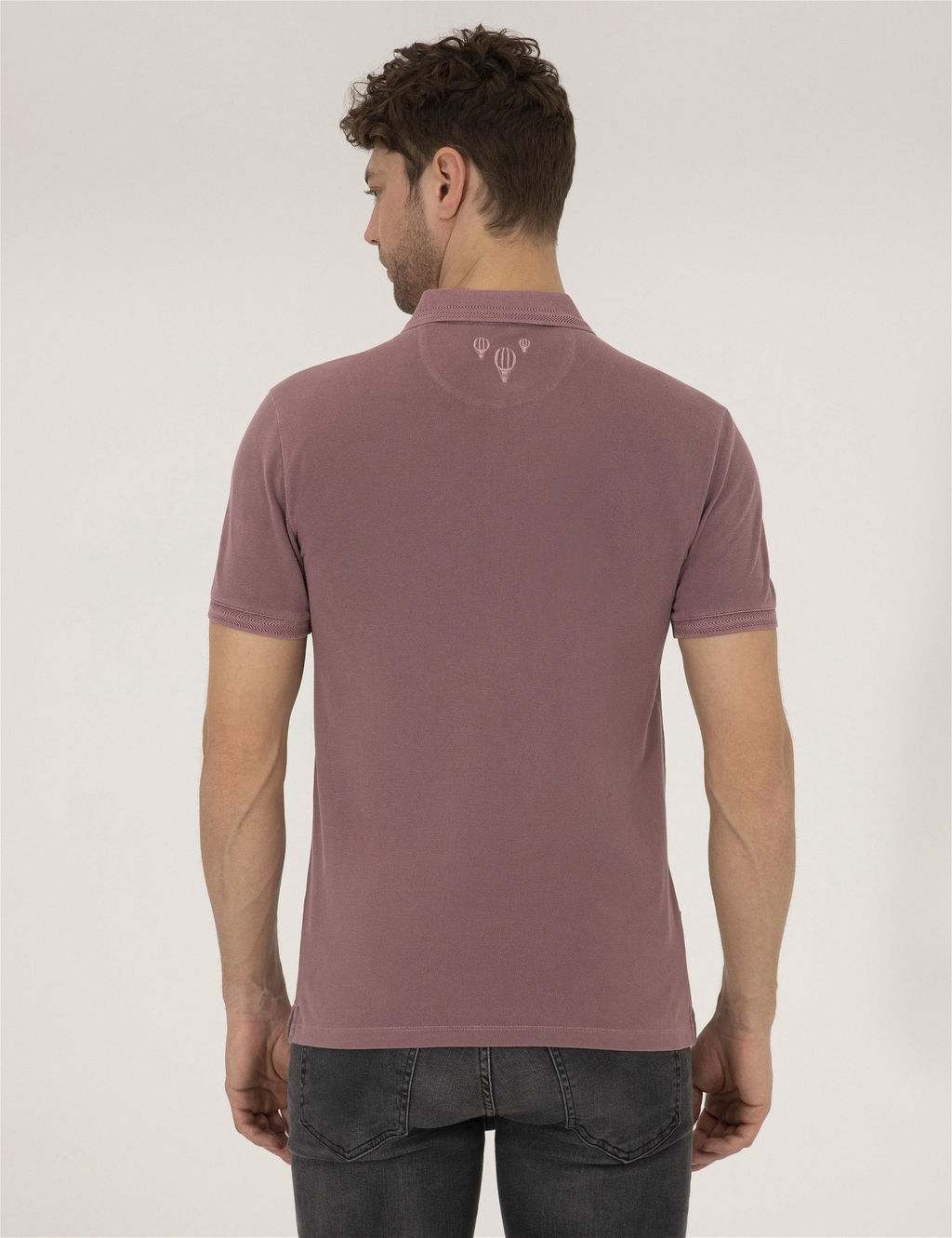 Pembe Dokulu Slim Fit Polo Yaka Ti__rt - Pierre cardin фото 5