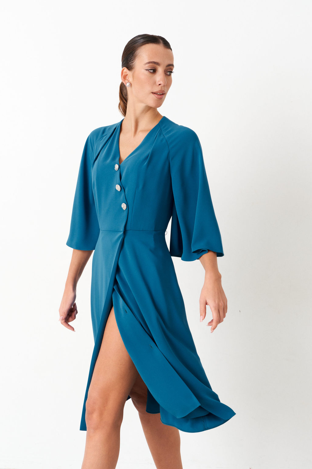 ПЛАТЬЕ ПОЛУПРИЛЕГАЮЩЕГО СИЛУЭТА SOLANGE (Цвет: Морская волна) - Morozov Amavie фото 4