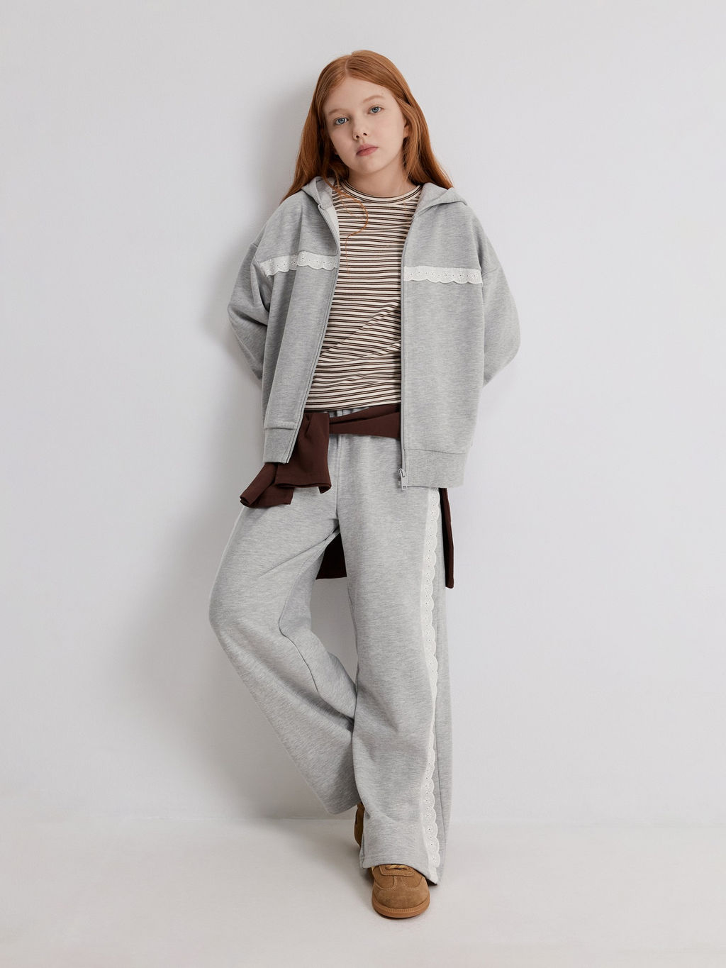 ACOOLA / Куртка детская для девочек Betana_jk серый меланж  фото 8