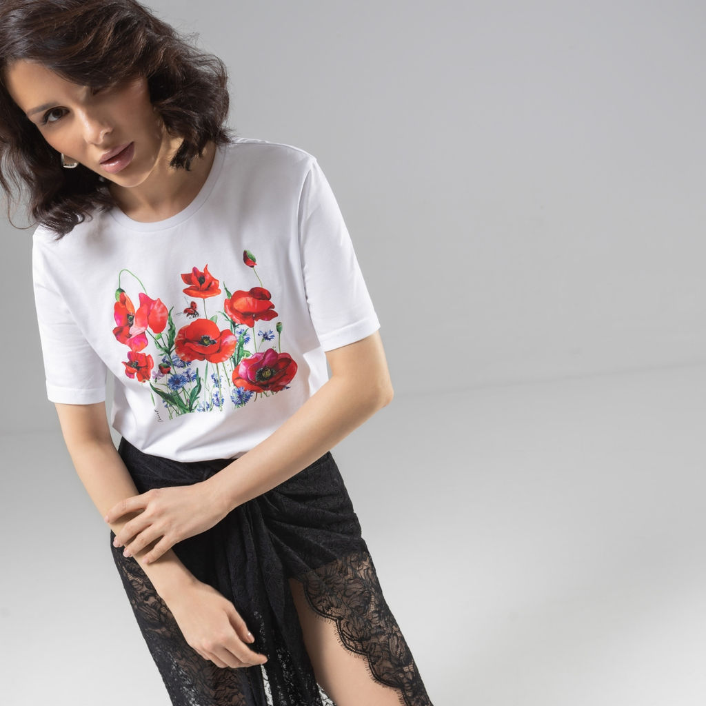 Футболка прямого кроя Великолепна уже утром - Charutti фото 19