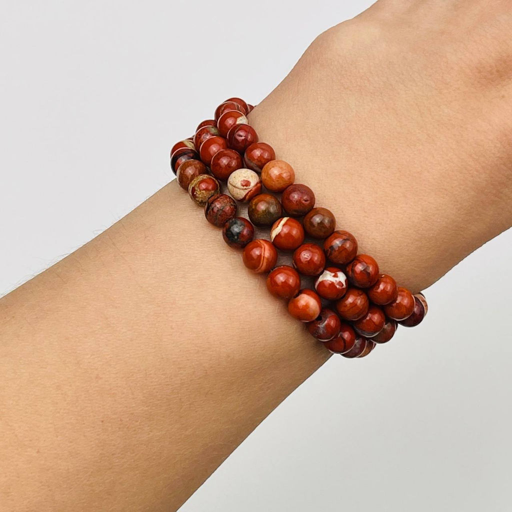 Бусины для украшений из кирпичной Яшмы