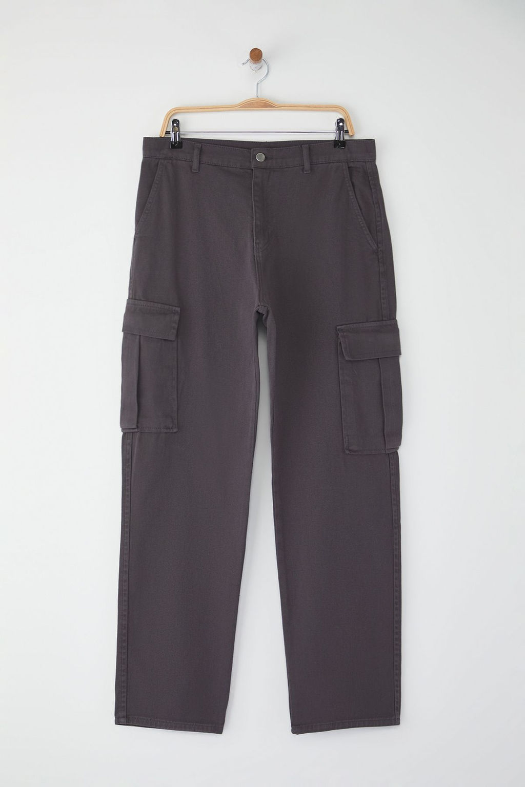 TRENDYOL MAN Siyah Kargo Cepli Gabardin Baggy/Bol Kesim %100 Pamuklu Rahat Pantolon TMNSS24PL00021 - Trendyolmilla фото 21