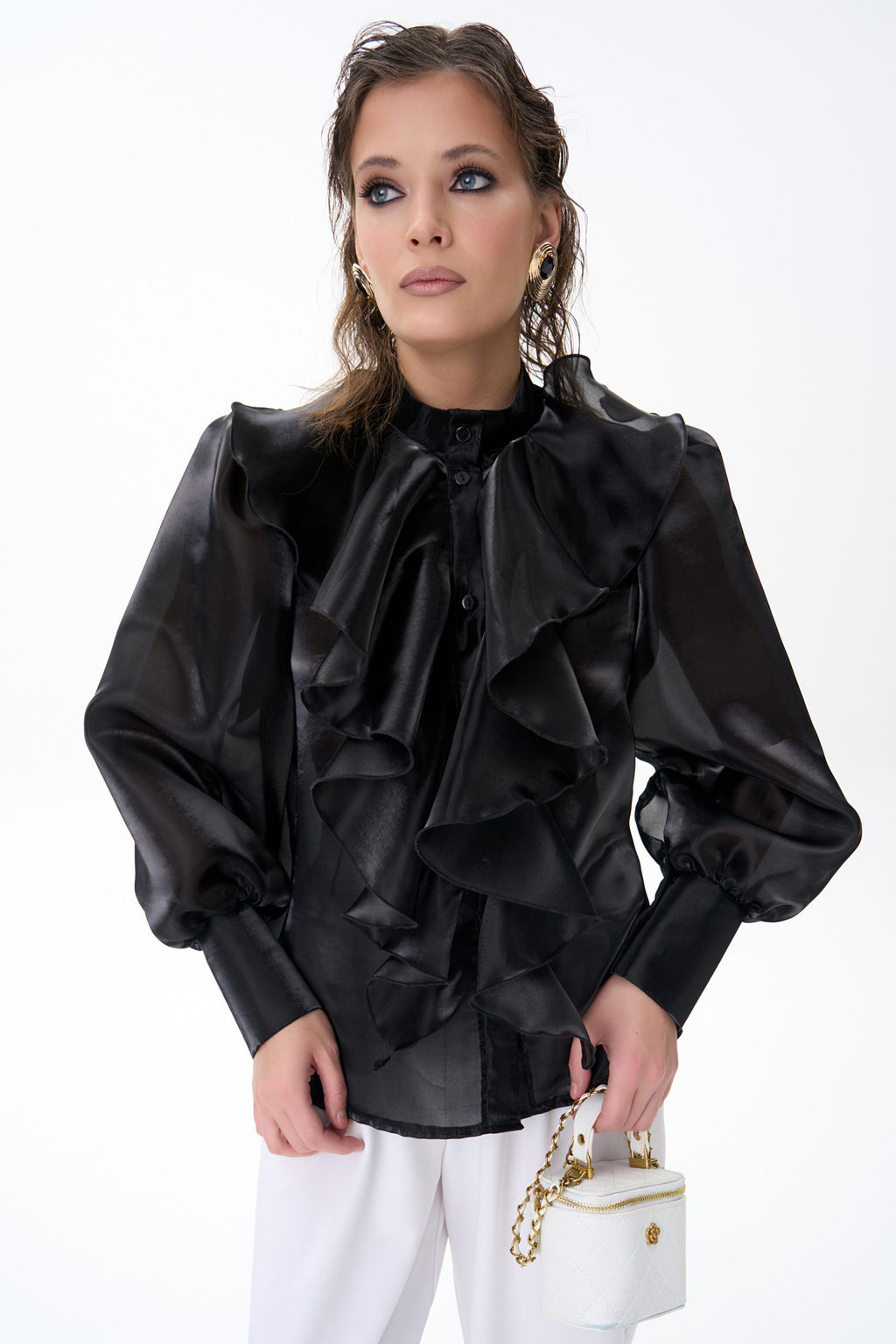 Рубашка Алиша (черный) - Эльза фото 13