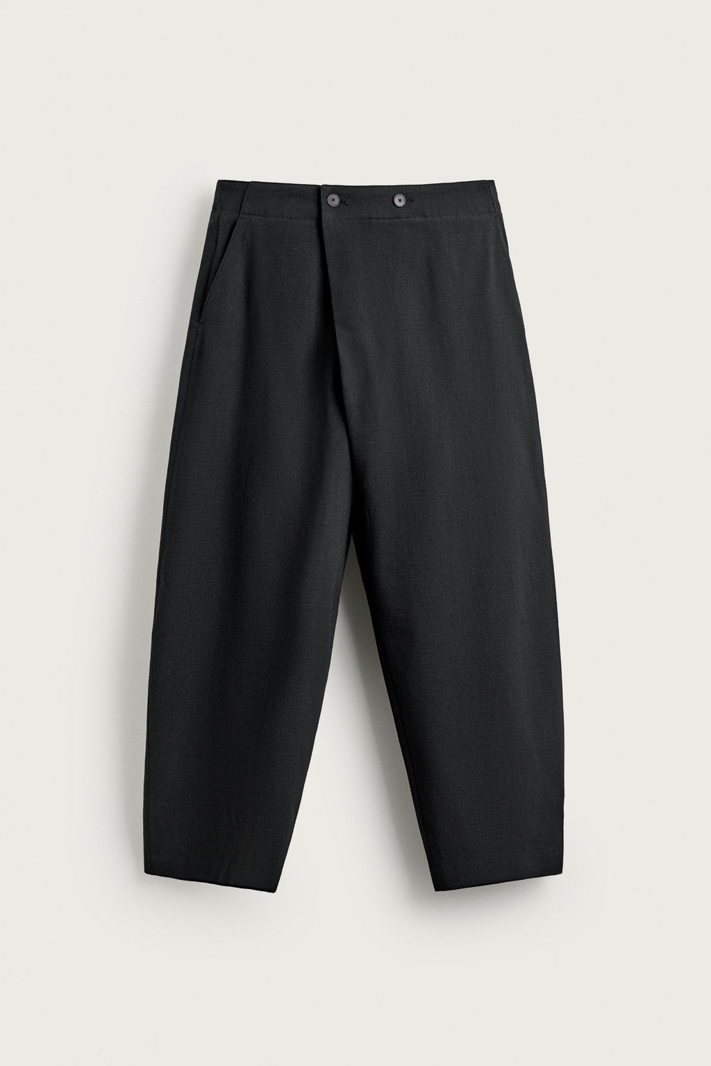 PANTAL?N BALLOON FIT CRUZADO / Negro