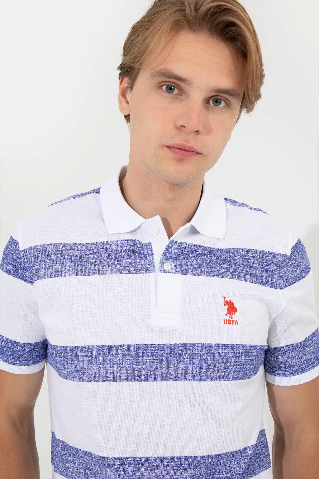 U. S. Polo Assn Мужская синяя футболка с воротником-поло - U.s. polo assn фото 8