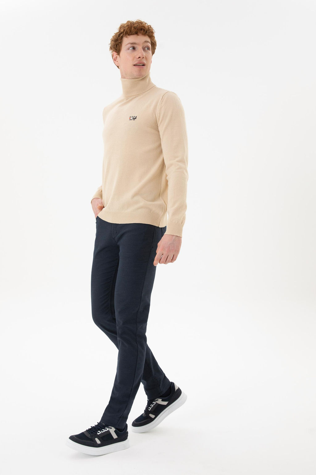 Мужские темно-синие брюки из плотной ткани Неожиданная скидка в корзине - U.s. polo assn фото 3