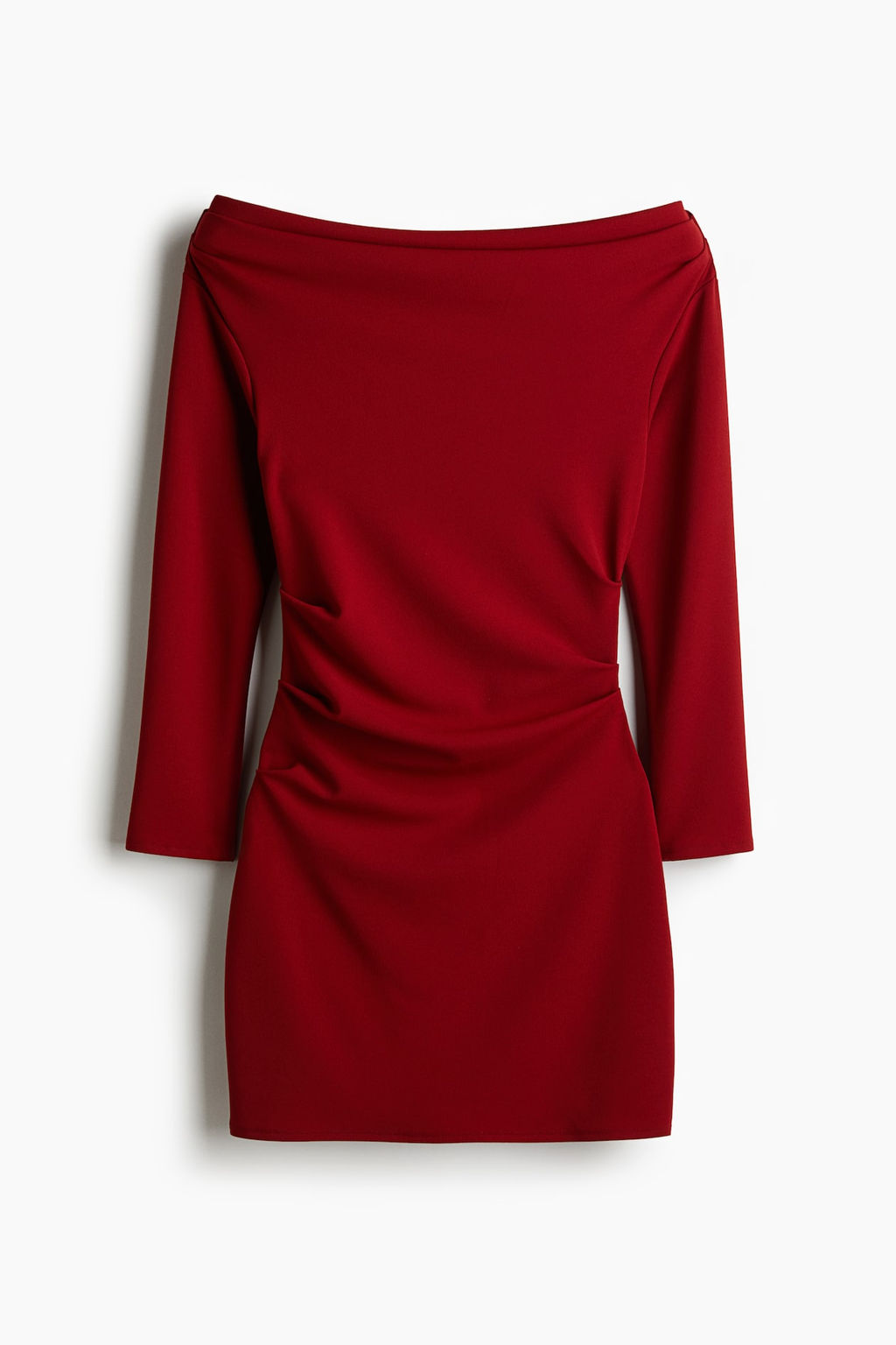 Vestido off-the-shoulder drapeado - H&m фото 5