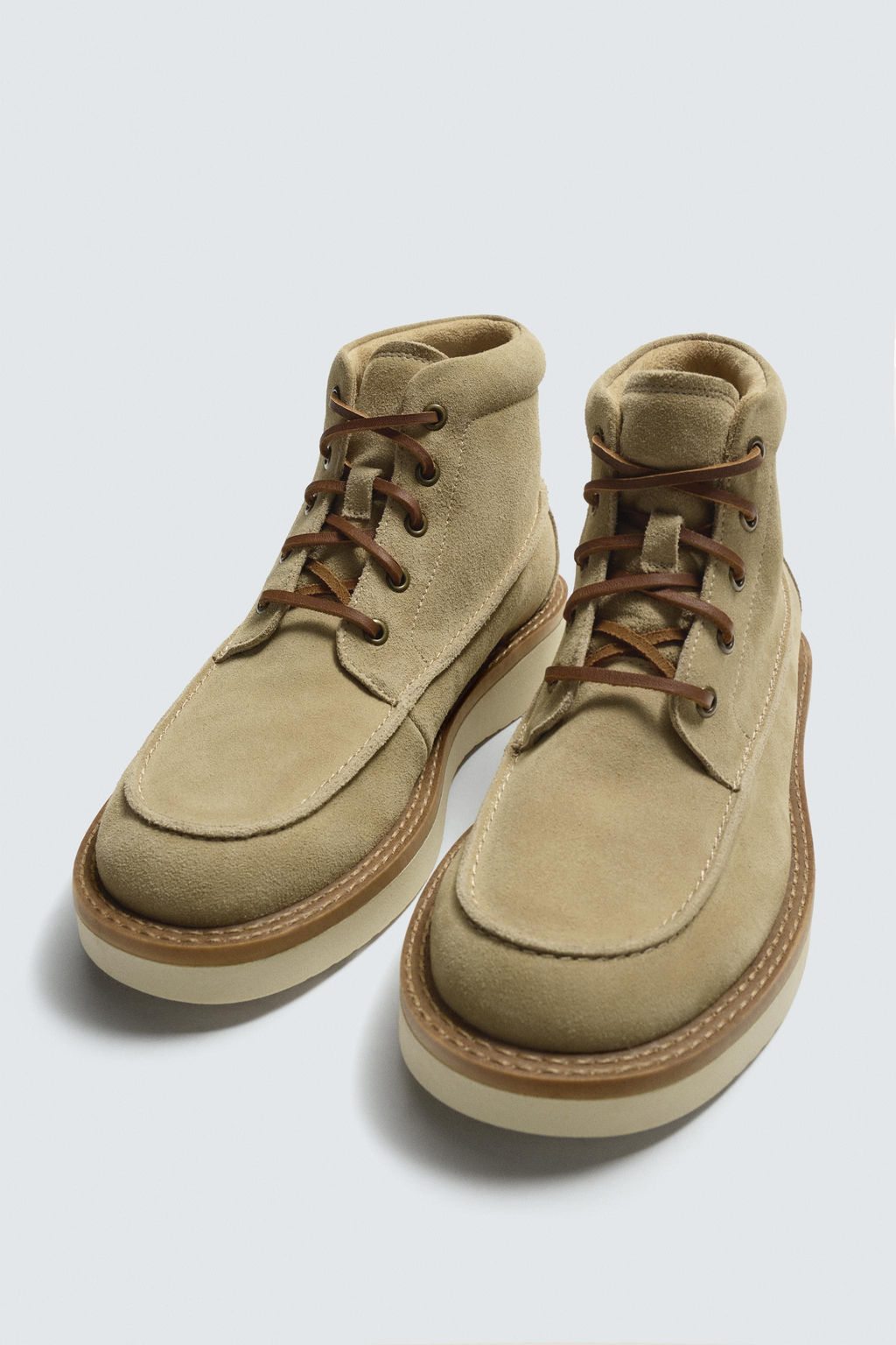 LEATHER LACE-UP BOOTS