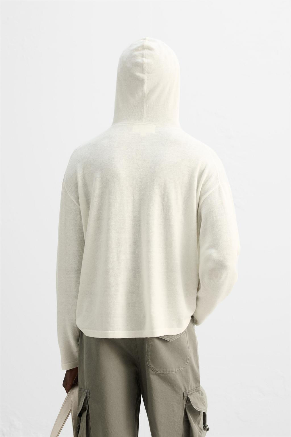 LINEN/WOOL HOODIE - Zara фото 3