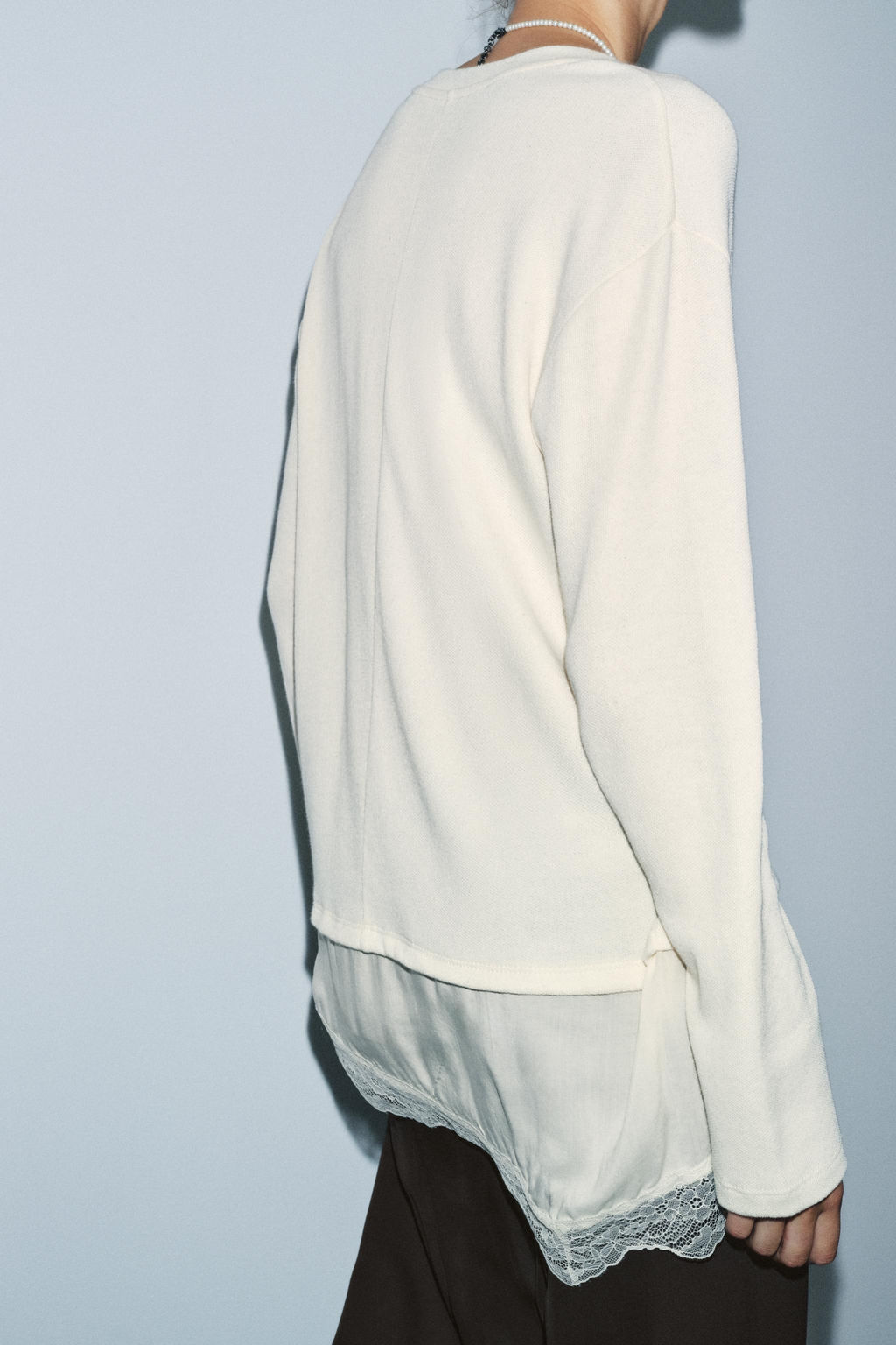 CONTRAST LACE T-SHIRT - Zara фото 10