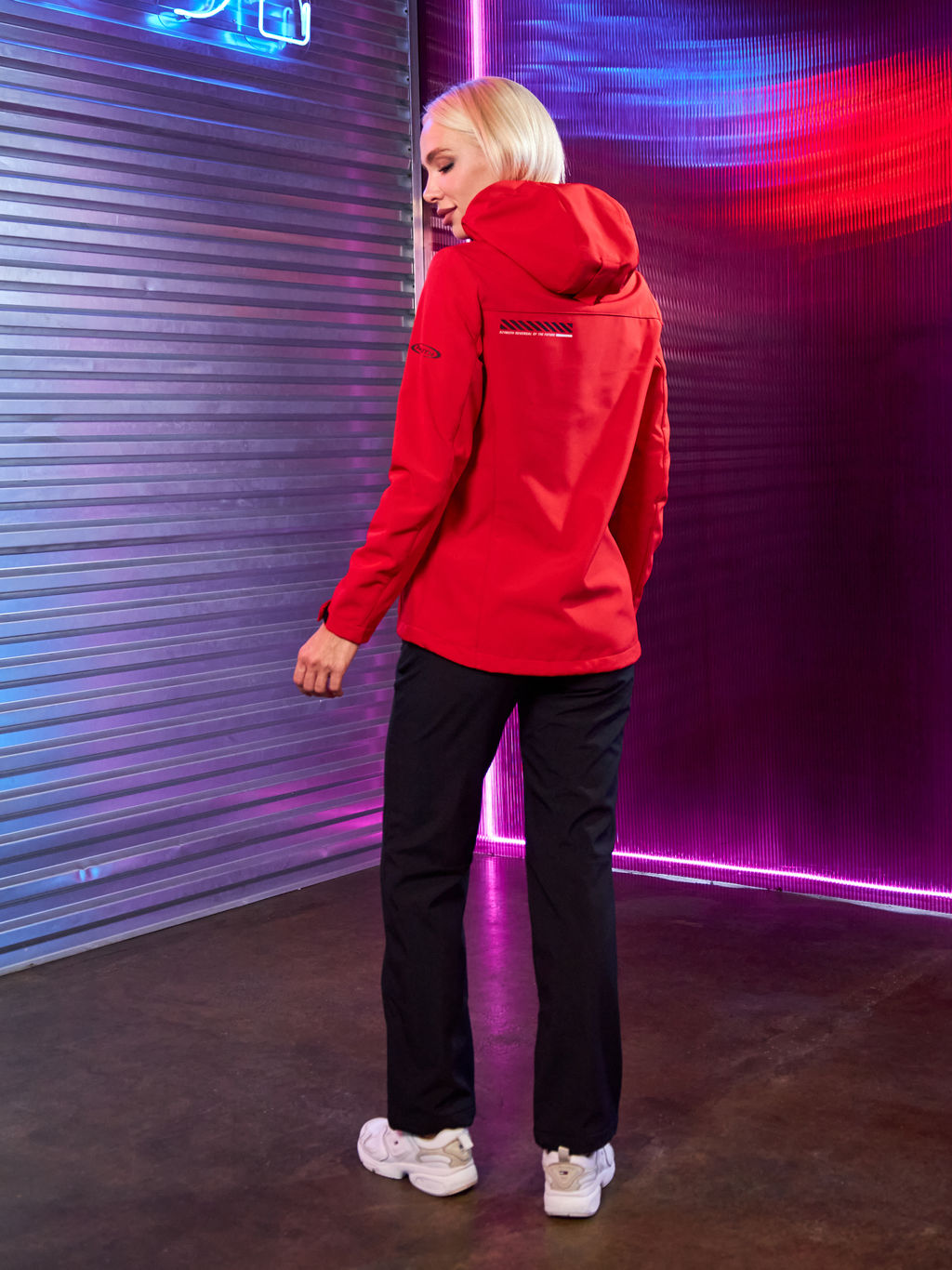 Женская мембранная куртка виндстоппер на флисе Azimuth Сияние 124/23983_711 Красный  фото 18