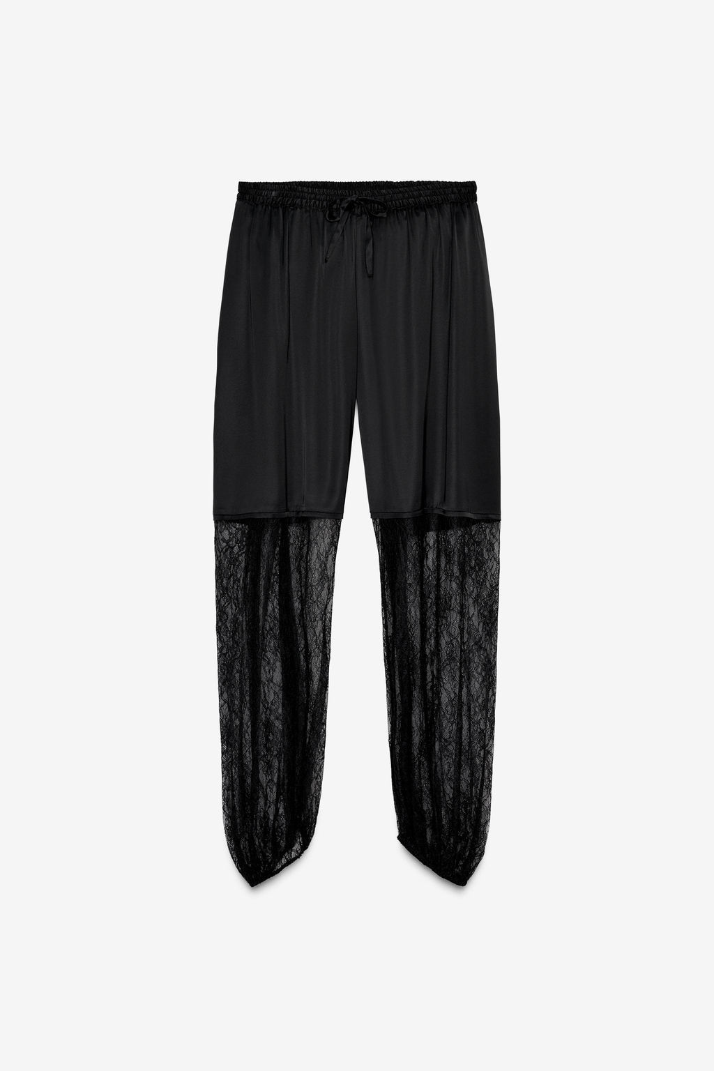 LIMITED EDITION LACE COMBINED TROUSERS - Zara фото 7