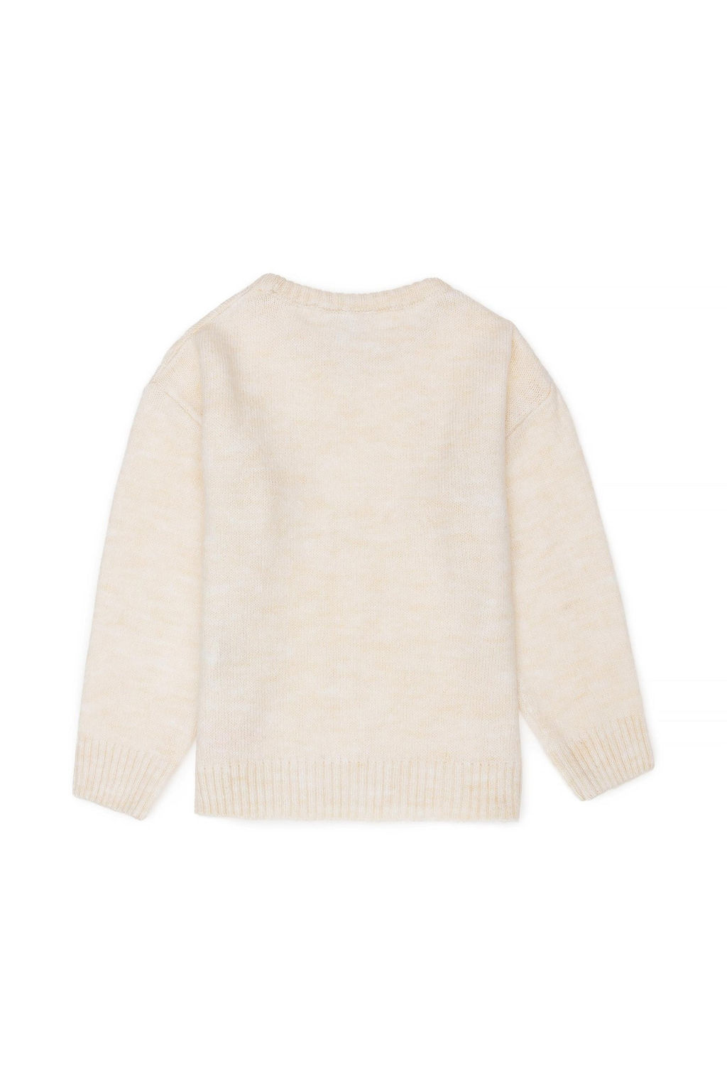 Кремовый меланжевый свитер для девочки - U.s. polo assn фото 9