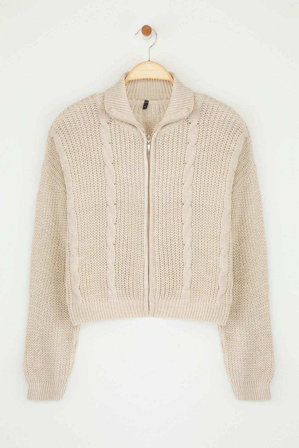 TRENDYOLMILLA Lacivert Crop Renk Bloklu Dik Yaka Triko H?rka TWOAW24HI00238 фото 5