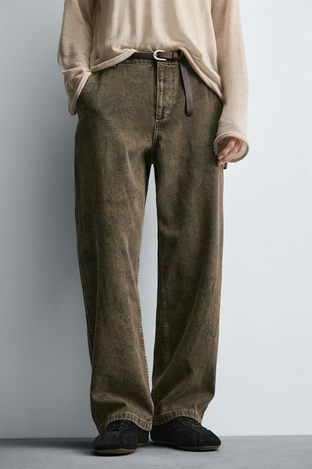 ABSTRACT PRINT CARPENTER TROUSERS - Zara фото 4