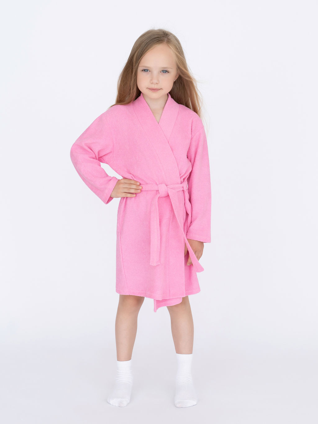 Халат детский розовый