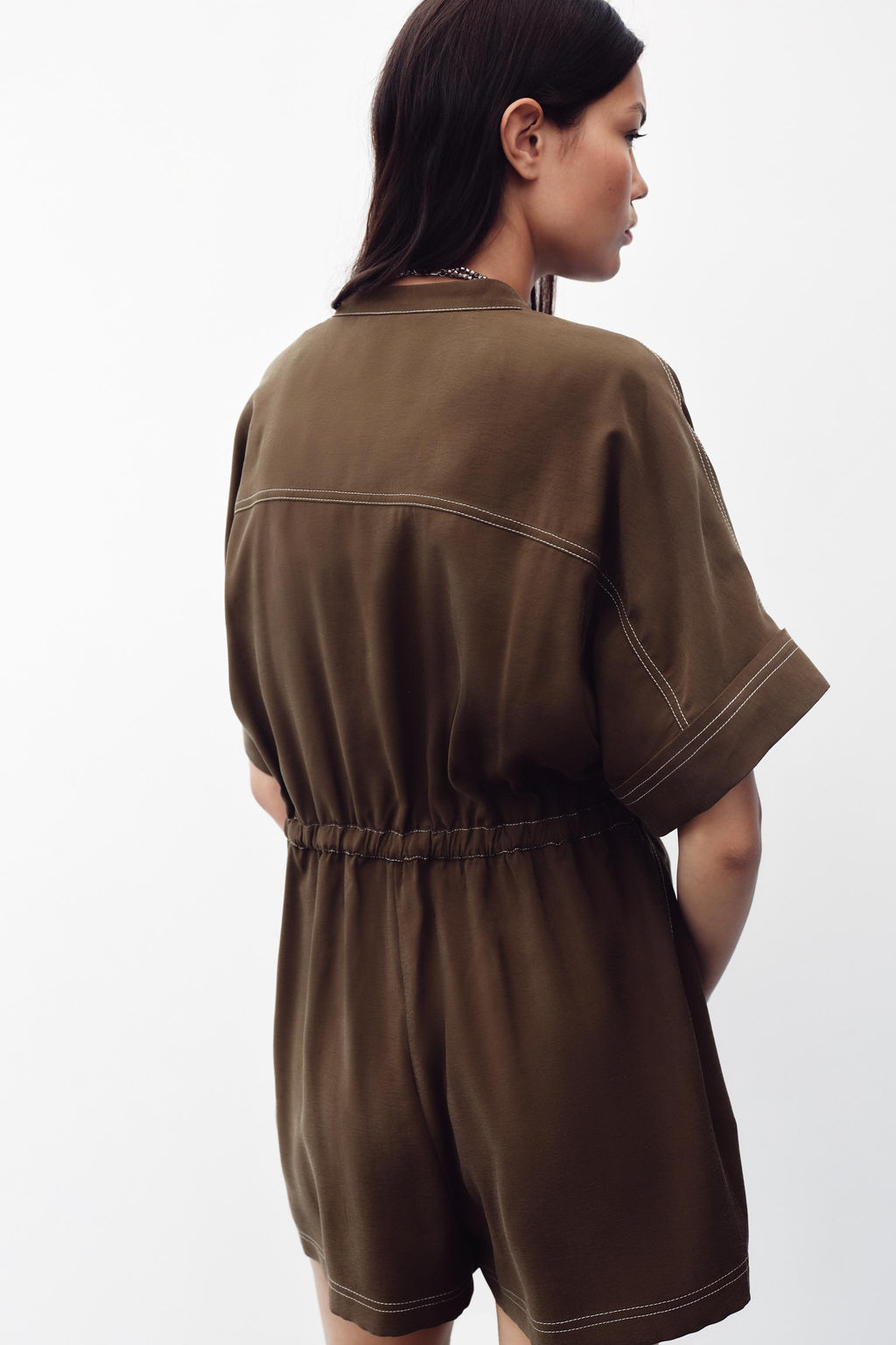 TOPSTITCHING PLAYSUIT - Zara фото 4