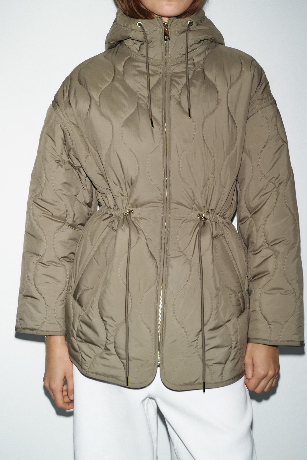 WATER-REPELLENT HOODED PUFFER JACKET - Zara фото 8