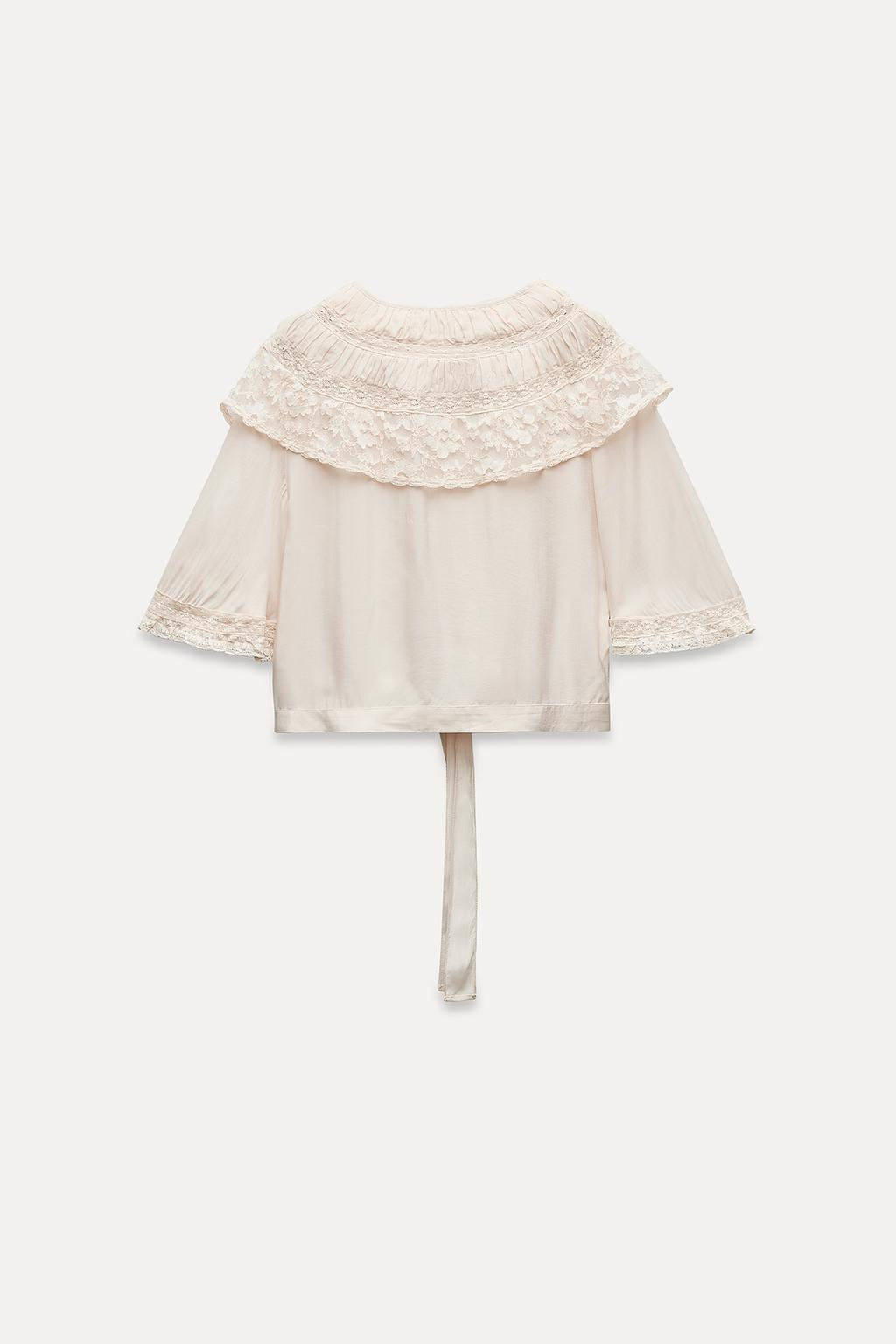 RUFFLED LACE CAPE - Zara фото 5