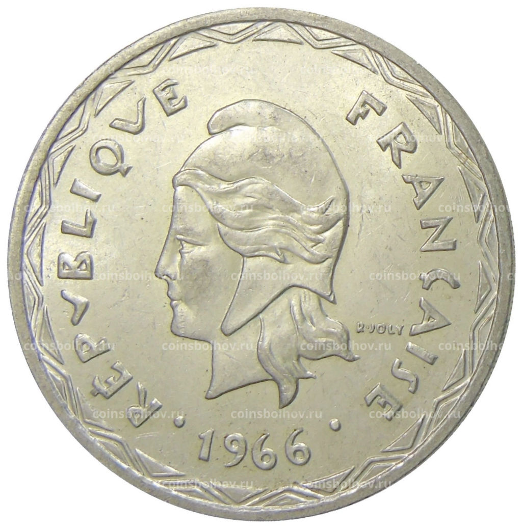 100 франков 1966 года Новые Гебриды