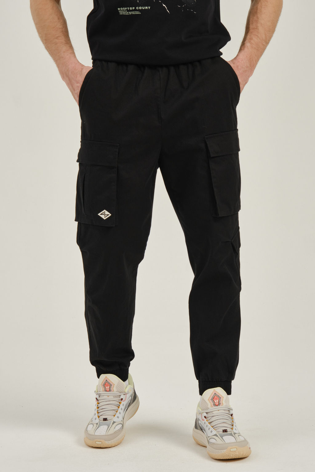 Брюки карго Черный ROOFTOP COURT Woven Casual Pants