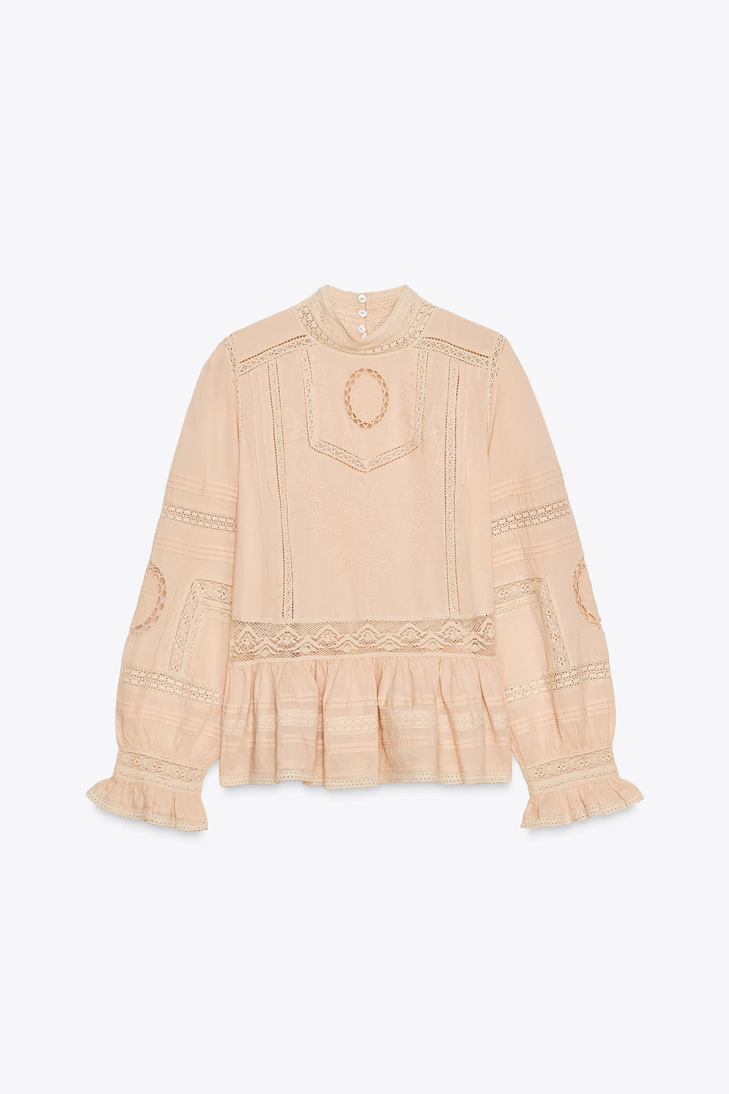 ZW COLLECTION EMBROIDERED ROMANTIC SHIRT - Zara фото 7