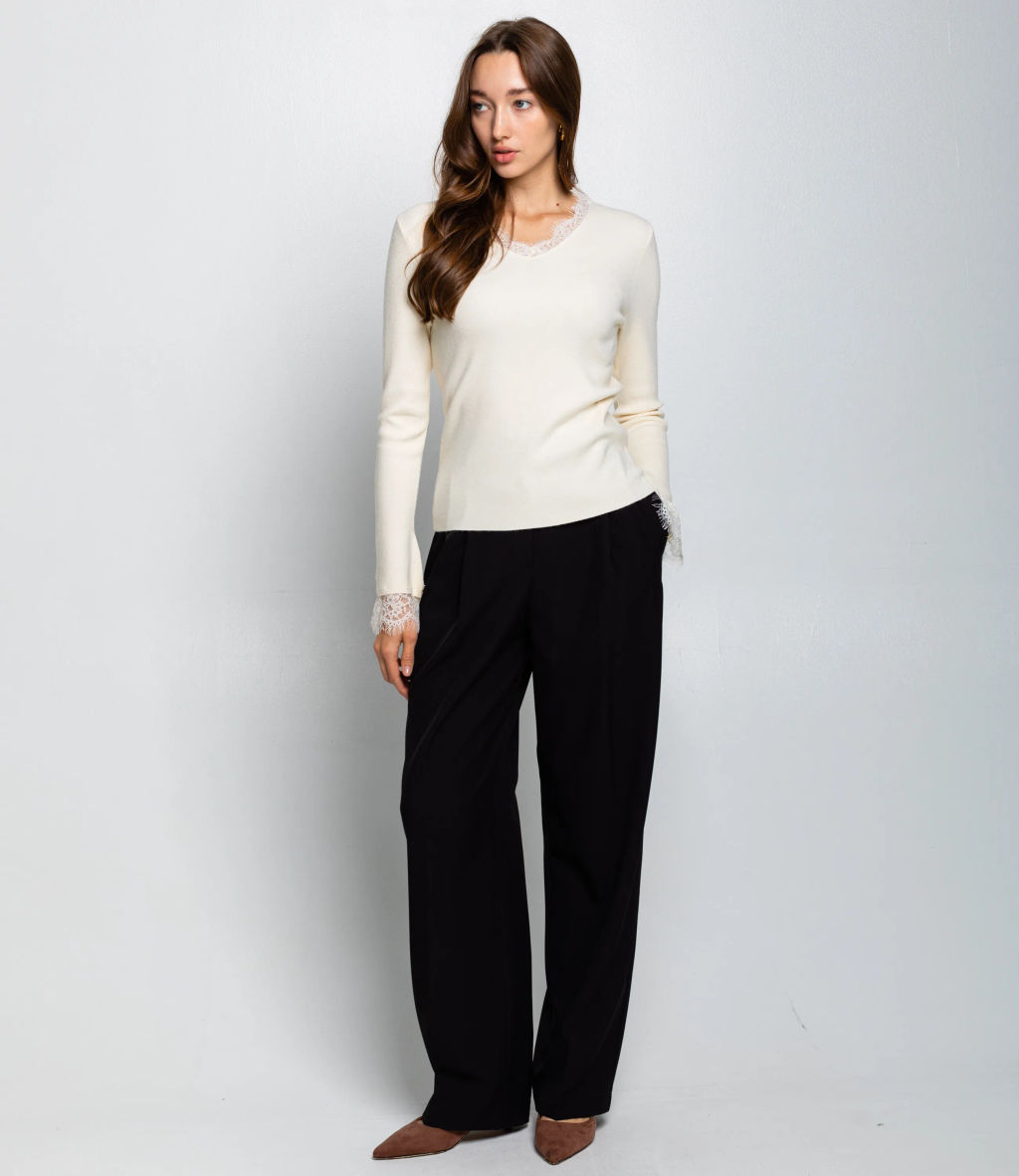 Джемпер #КТ9045, кремовый