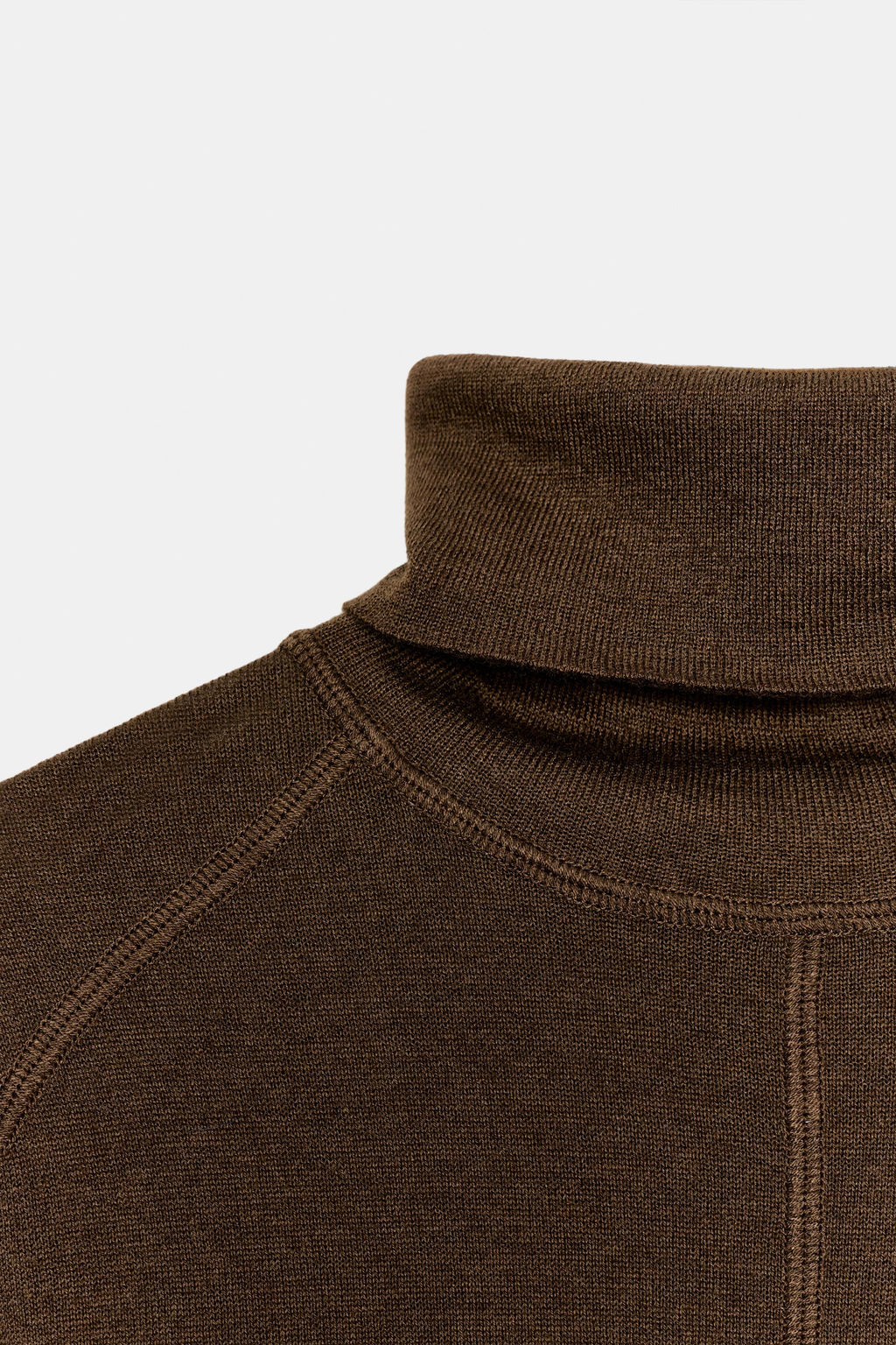 WOOL KNIT HIGH NECK JUMPER - Zara фото 10