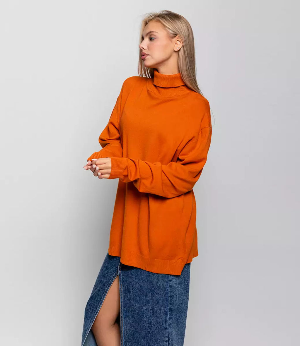 Водолазка #ОКТ08, терракотовый - Dommod фото 2
