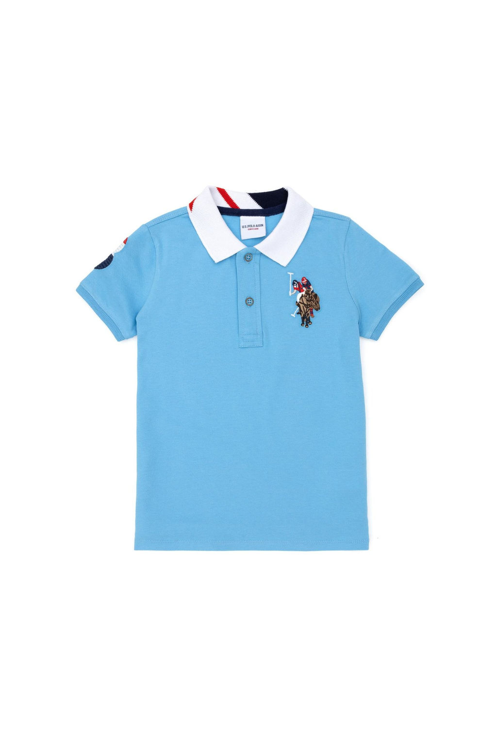 U. S. Polo Assn Базовая футболка-поло бирюзового цвета для мальчиков - U.s. polo assn фото 5