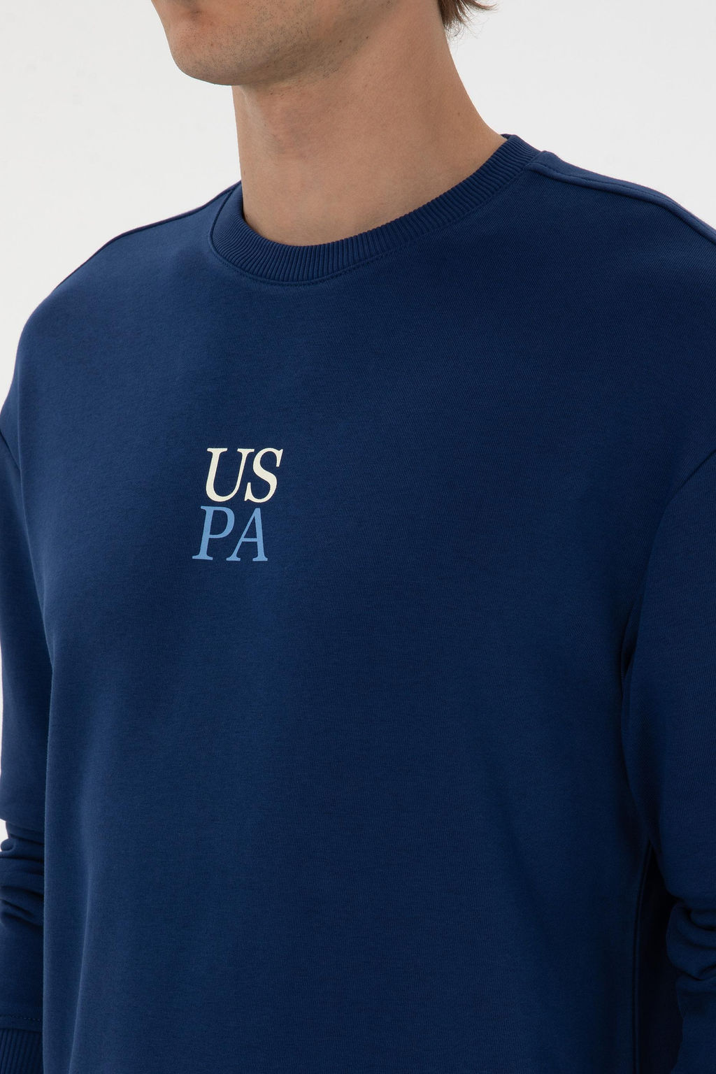 Erkek _ndigo Basic Sweatshirt Sepette S_rpriz _ndirim - U.s. polo assn фото 7