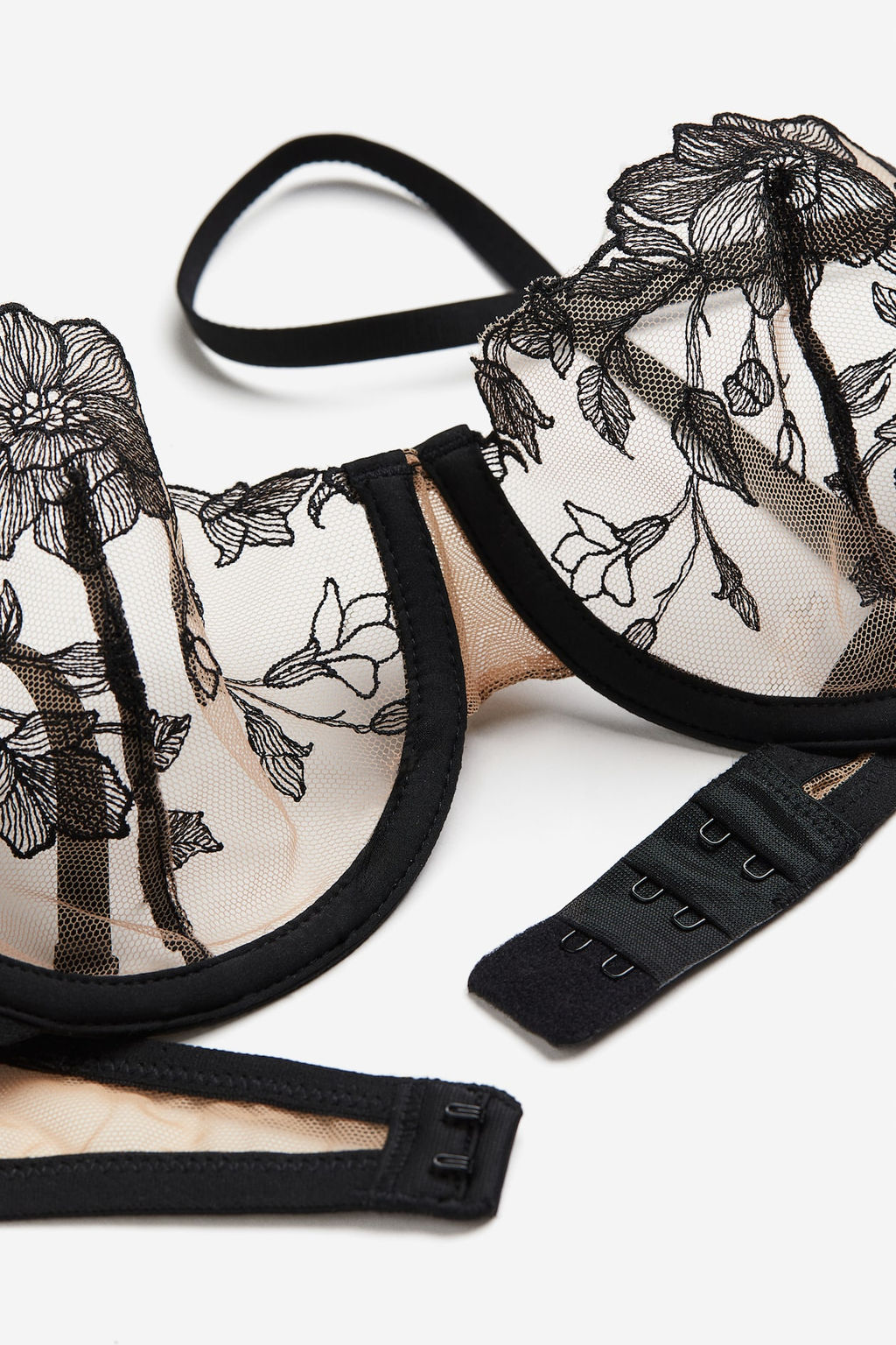 Sujetador balconette bordado sin acolchado - H&m фото 2