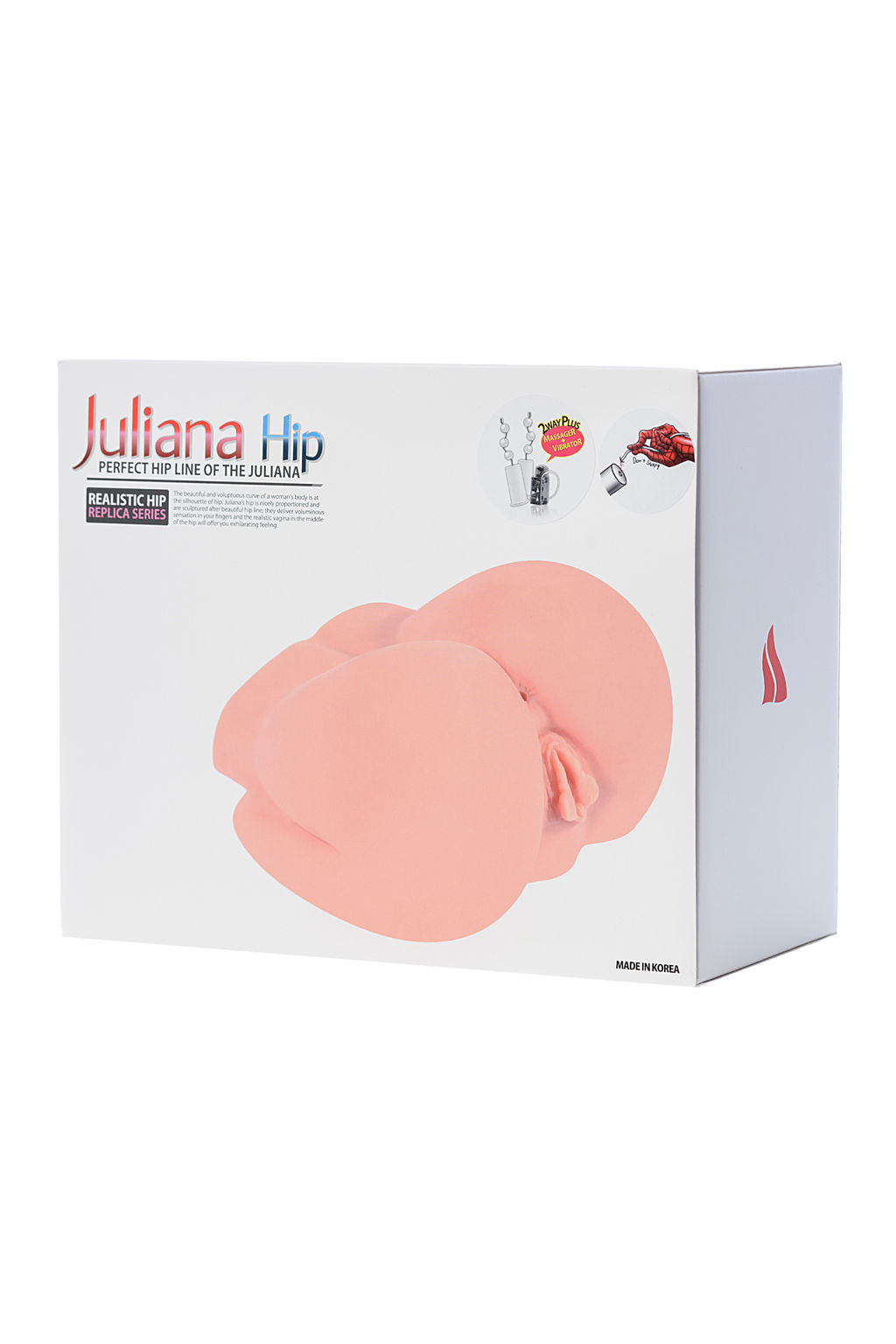 Мастурбатор реалистичный KOKOS Juliana Hip с вибрацией и ротацией, TPR, телесный, 23 см фото 8