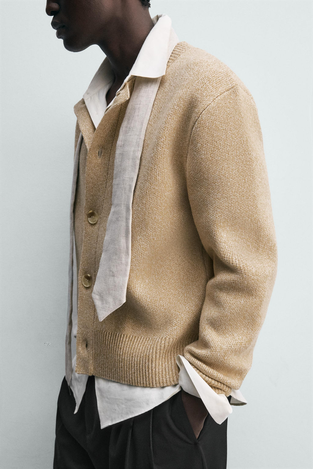 TEXTURED RELAXED FIT CARDIGAN - Zara фото 6